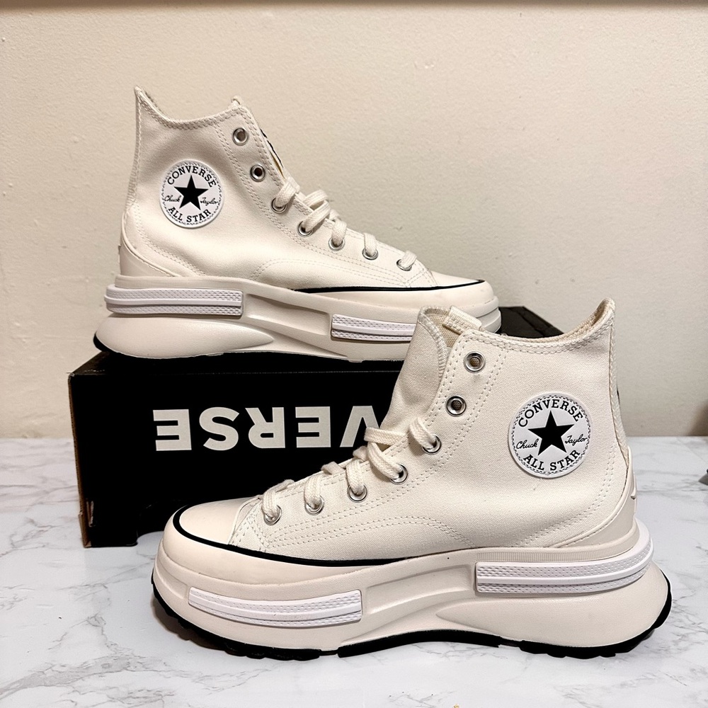Converse Ctas Platform Sneakers - Star Legacy CX High Tops 'Egret' New